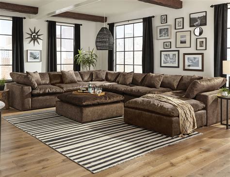 oversized plush sectional couches.